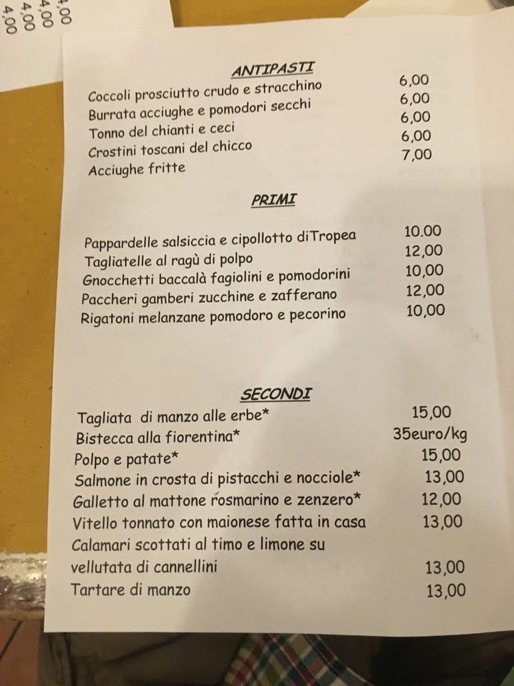Menu di Chicco di Caffè 
