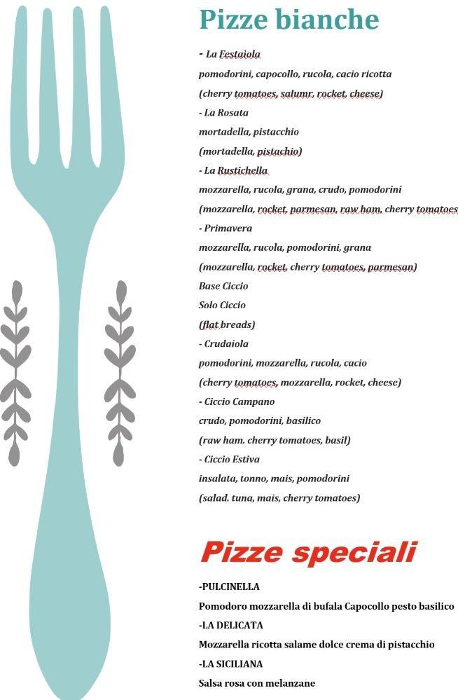 Menu di La Rustichella 