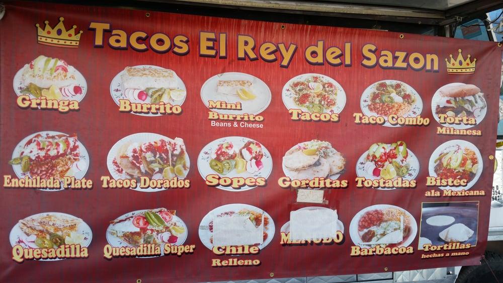 Tacos El Rey del Sazon menu