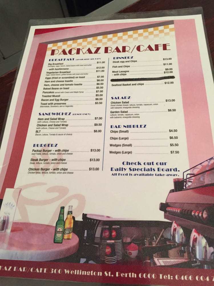 Carta de Pakaz Cafe