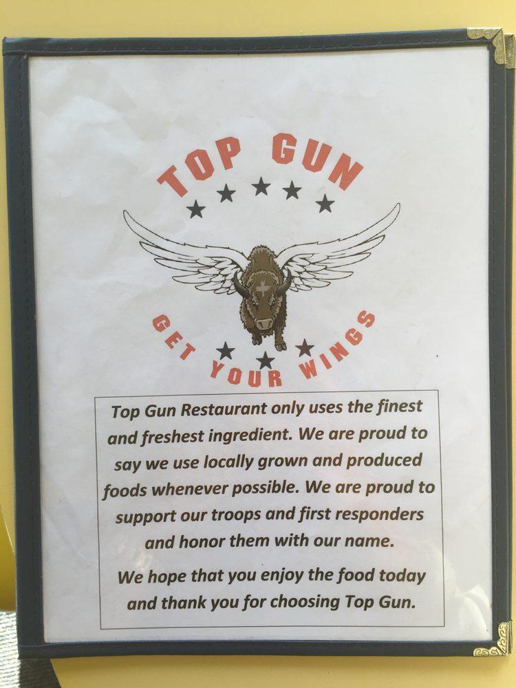 Top Gun Restaurant menu
