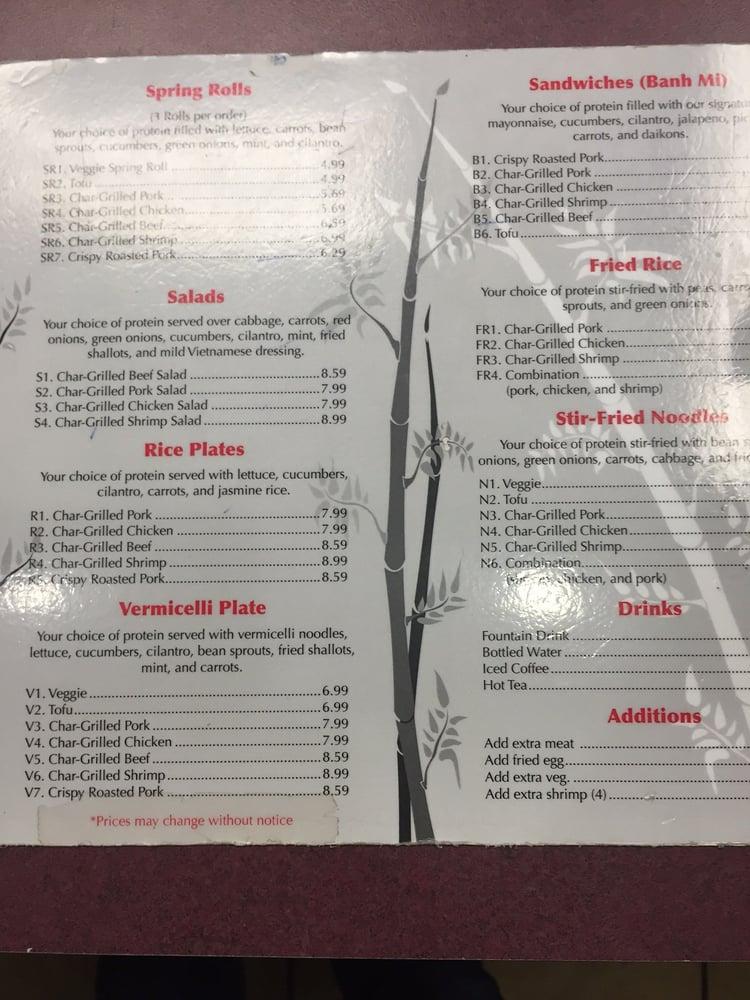 Carta de Spring Roll Express