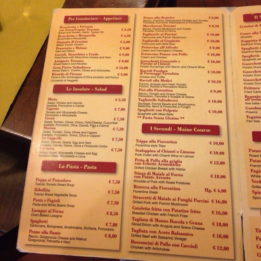 Menu di Il Salimbecco 