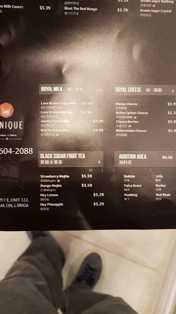 Yunique menu
