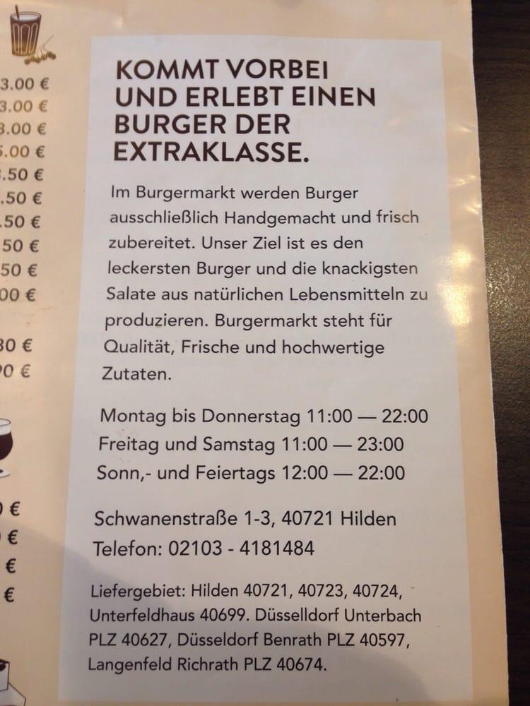 burgermarkt menu