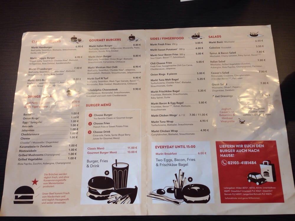 burgermarkt menu