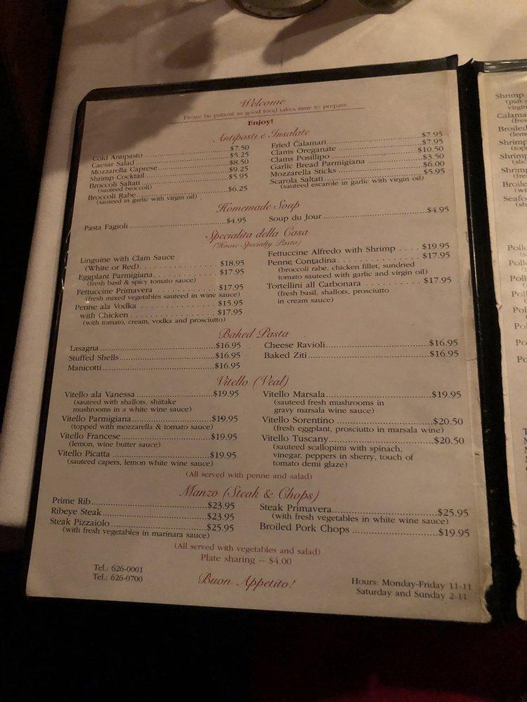 Carta de V & R Italian Ristorante