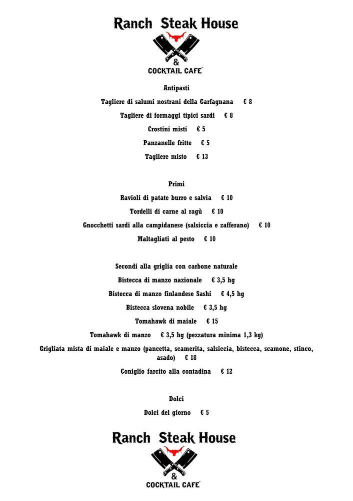 Menu di Ranch Steak House 