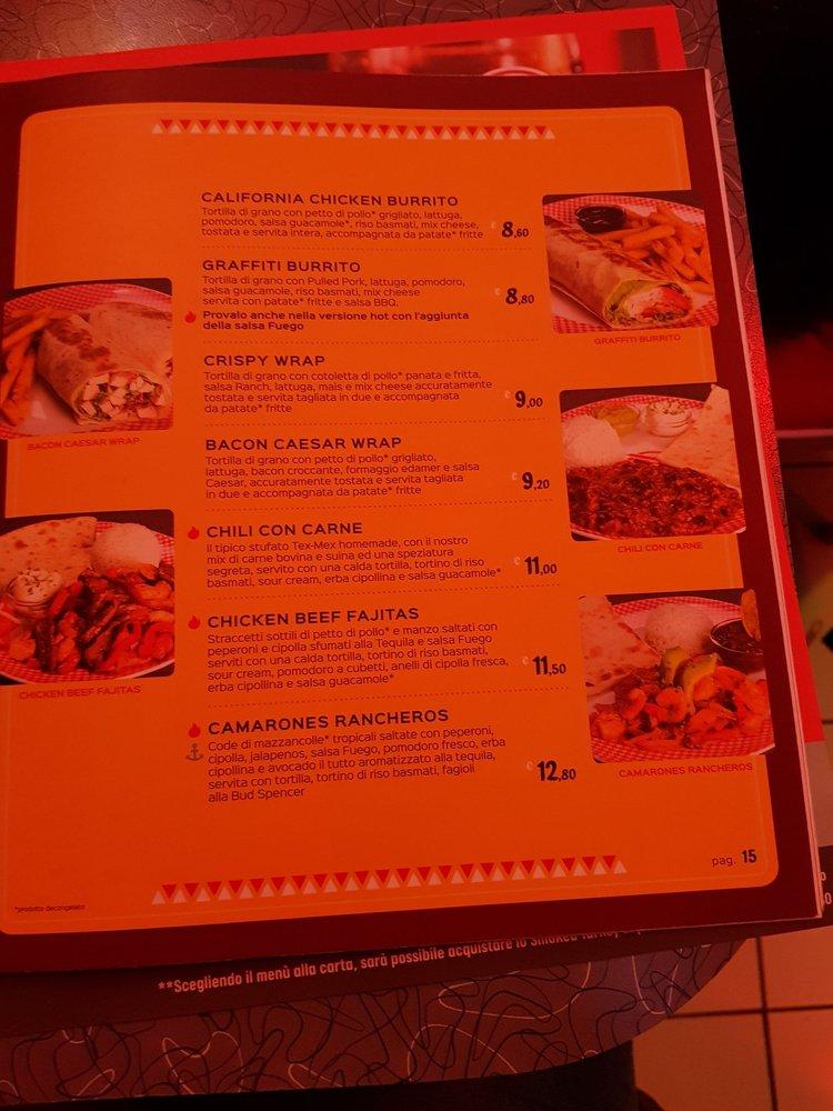 Menu di America Graffiti 