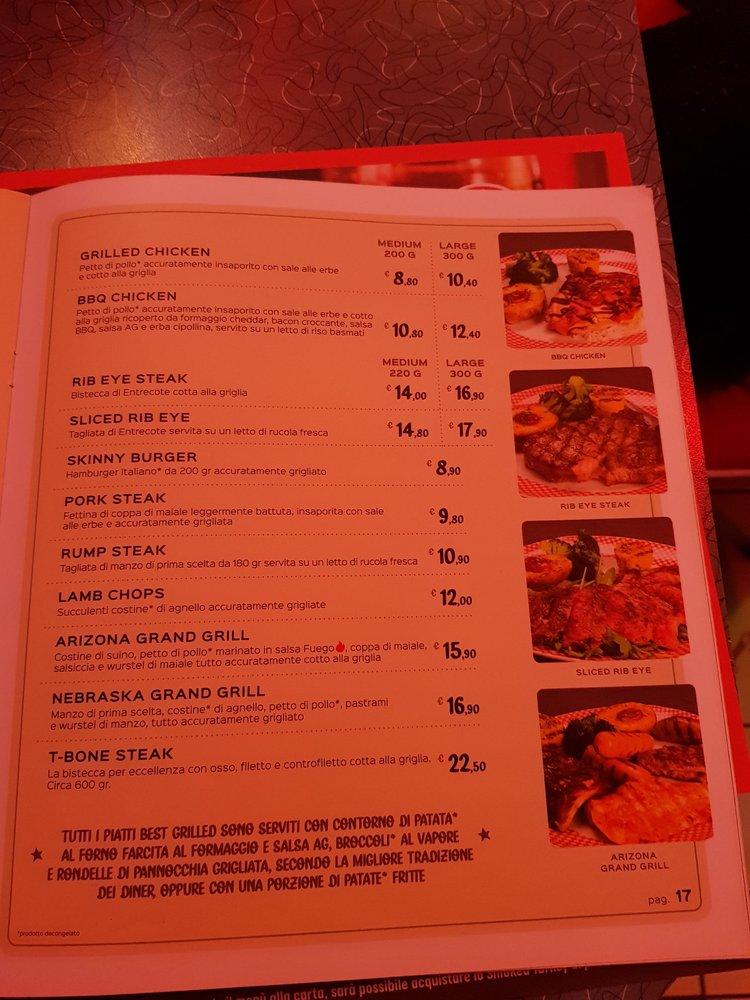 Menu di America Graffiti 