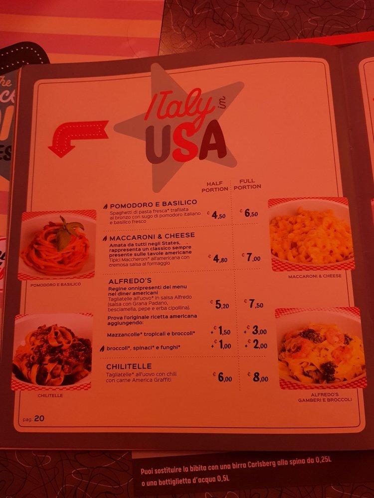 Menu di America Graffiti 