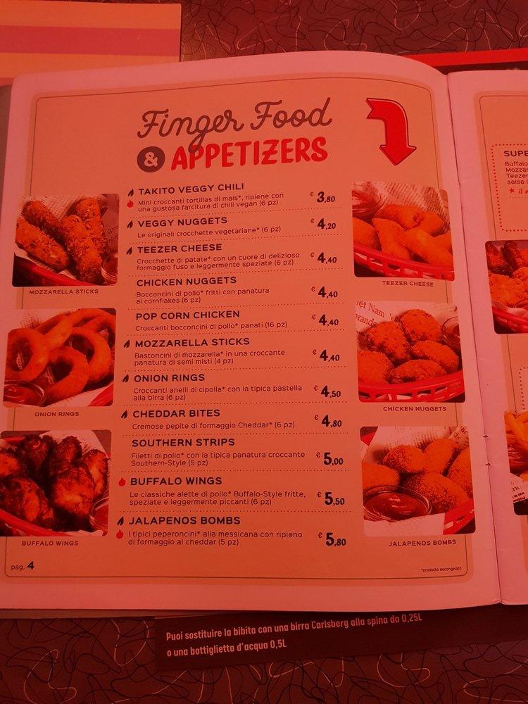 Menu di America Graffiti 