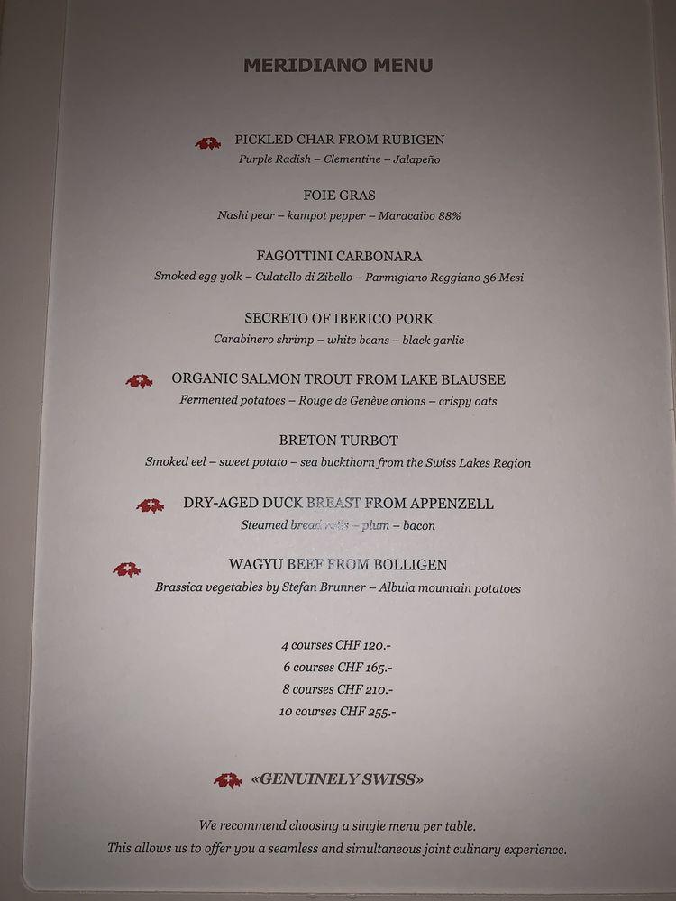 Menu di Meridiano 