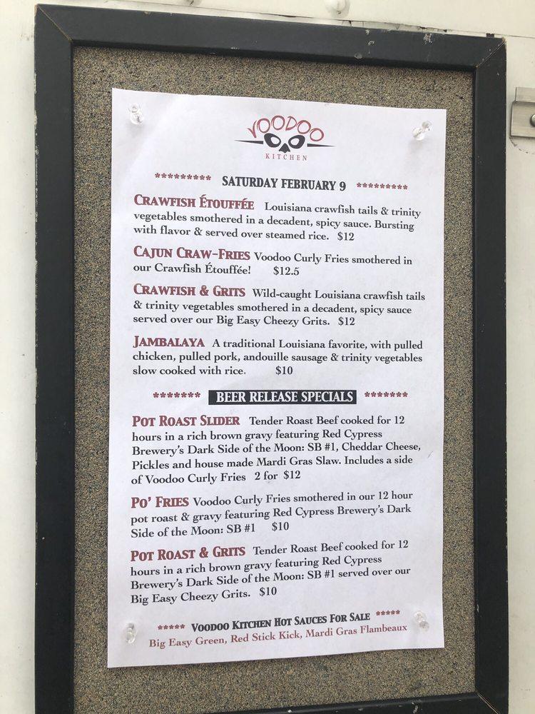 Carta de Voodoo Kitchen