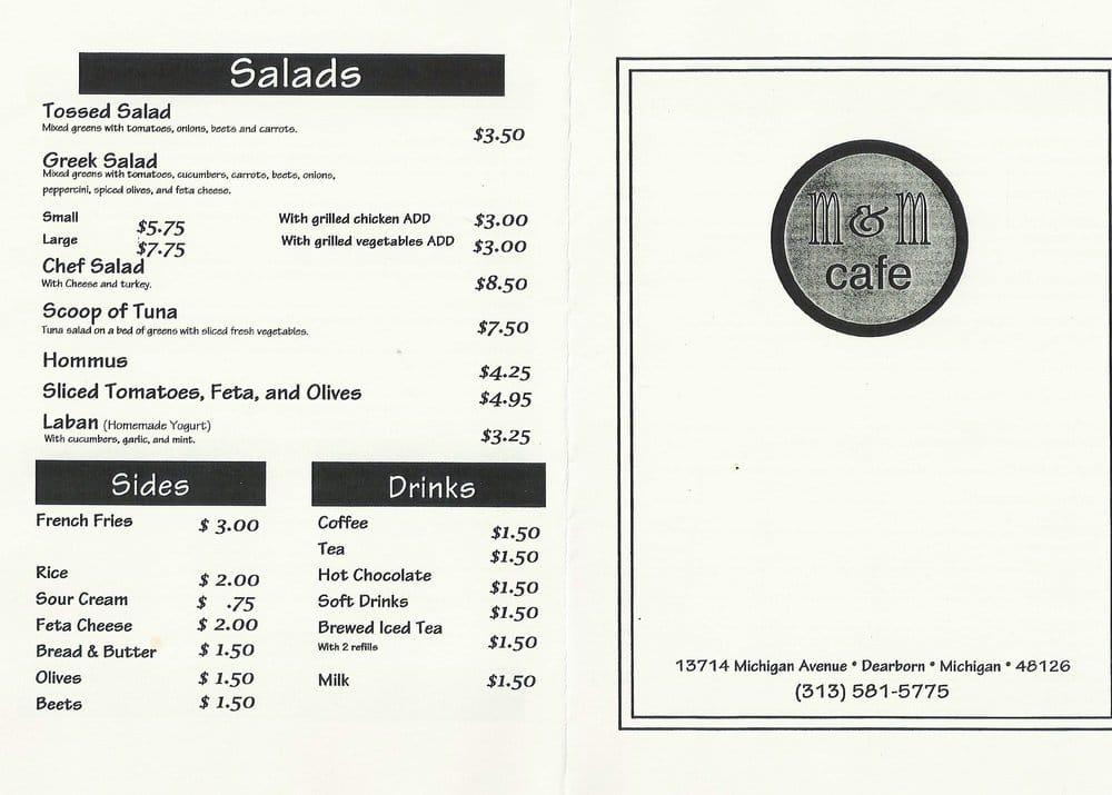 Carta de Now Cafe