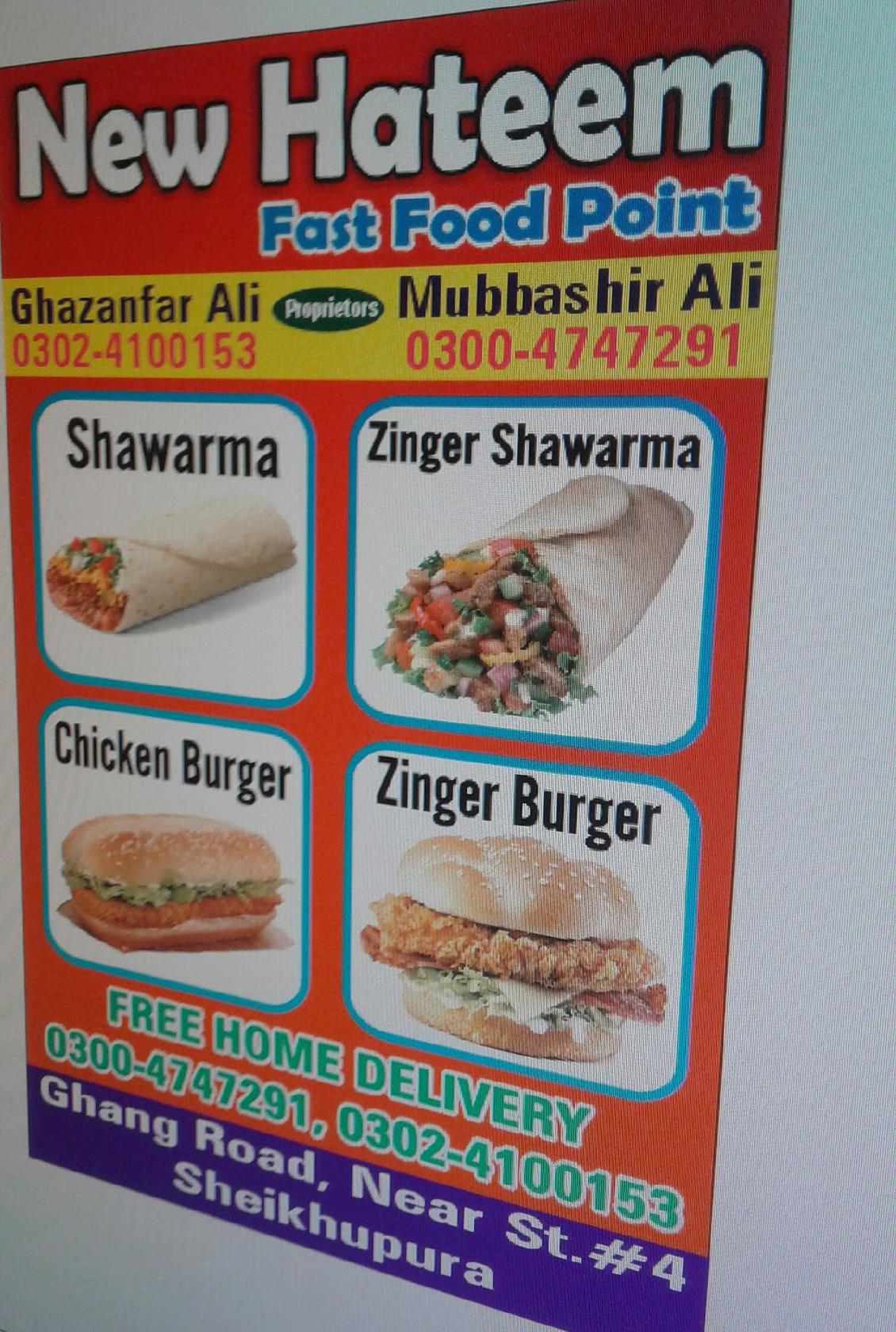 new hateem fast food point