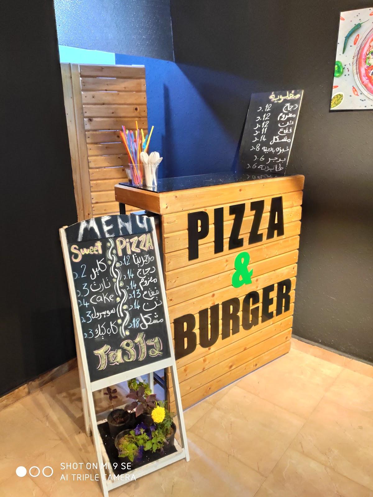 Tasty pizza & burger