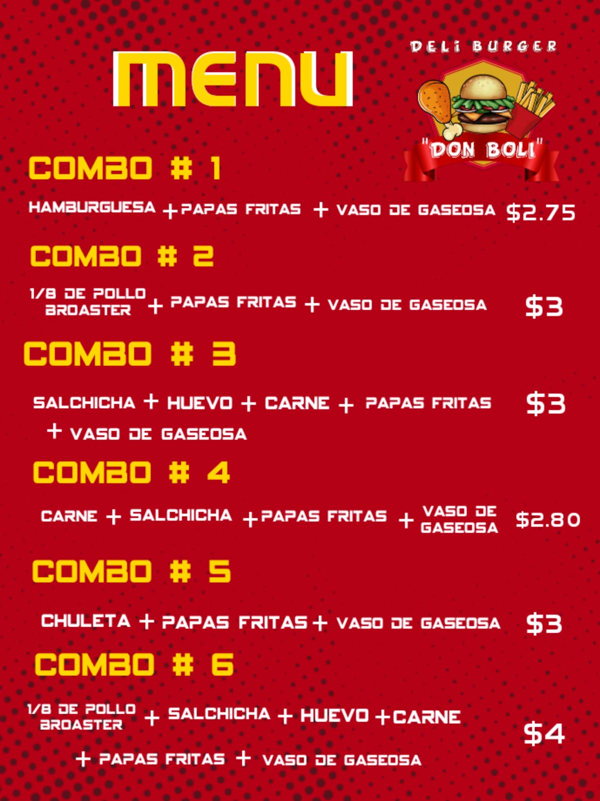 Deli burger "DON BOLI"
