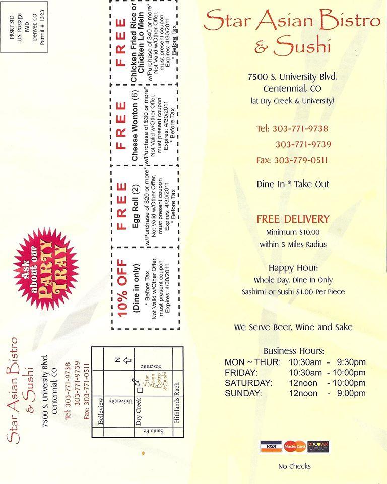 Star Asian Bistro and Sushi Centennial CO