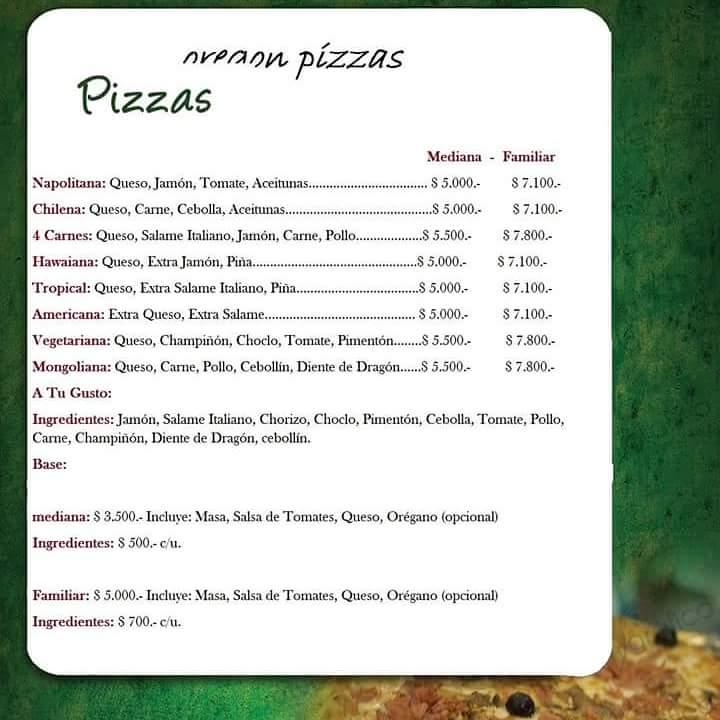 Oregón pizzas