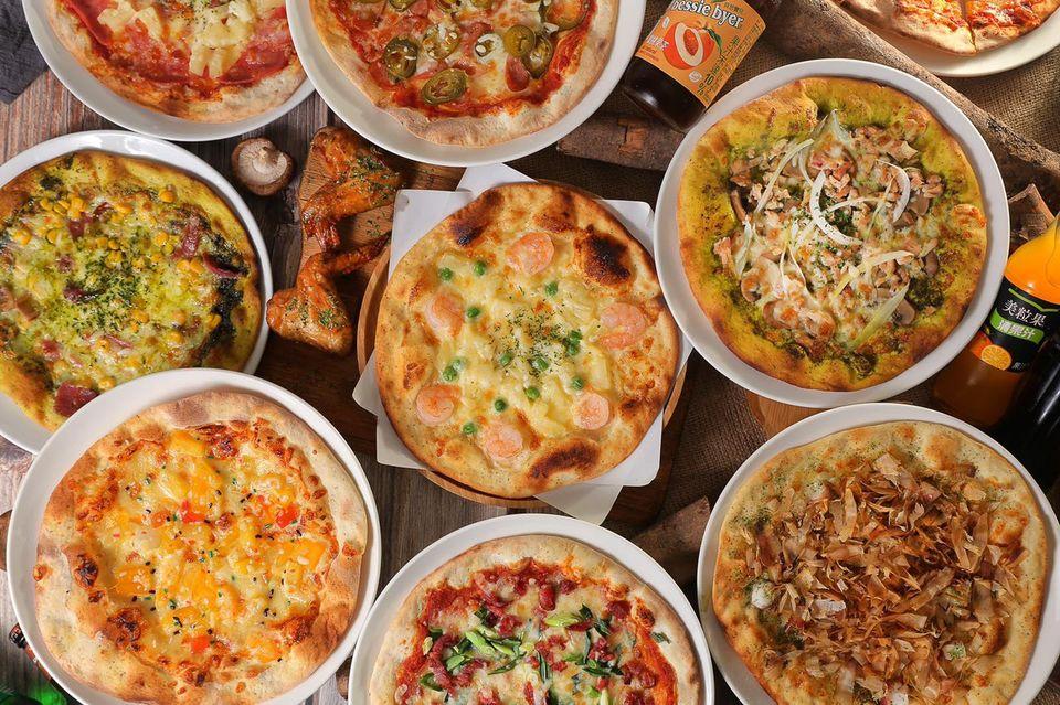 龍眼樹窯烤手工pizza~~