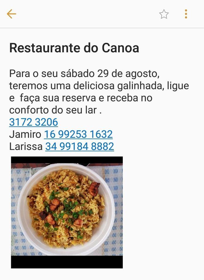 Restaurante do Canoa Igarapava SP