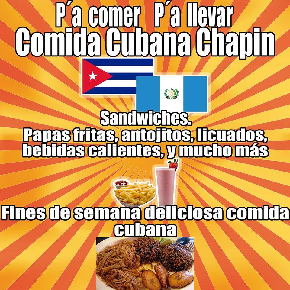Comida Cubana-Chapina, Pa' Comer - Pa' Llevar