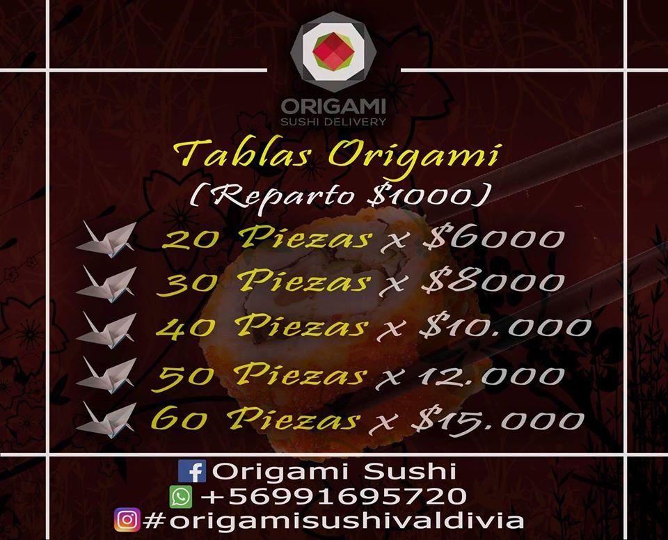 Origami sushi insumos orientales