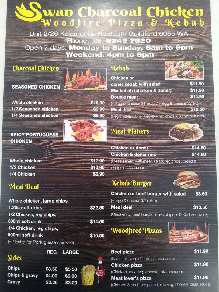 Pizza, Kebab, Charcoal Chicken, Coffee