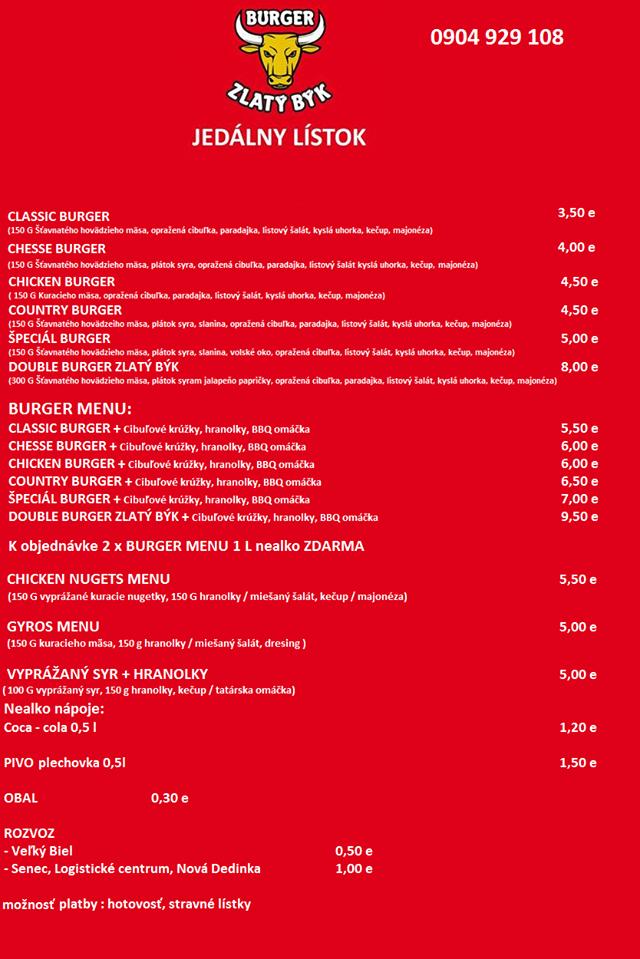 Burger Zlatý Býk