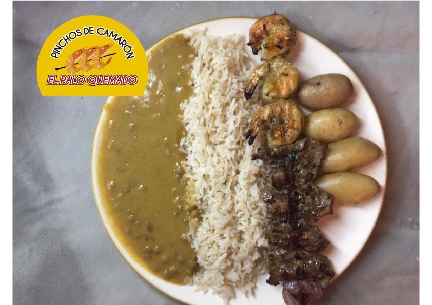 Pinchos De Camarón El Palo Quemado