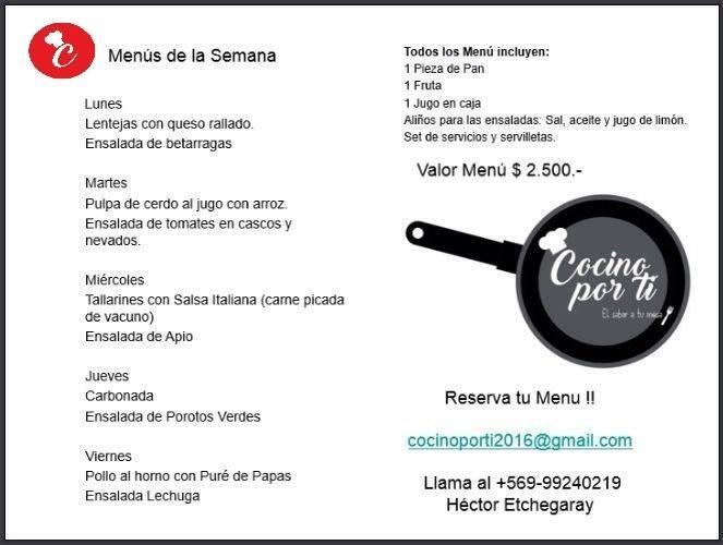 Cocino por ti, El sabor a tu mesa