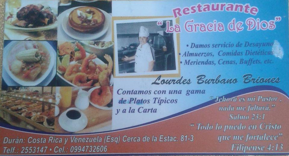 Restaurant La Gracia De Dios ""