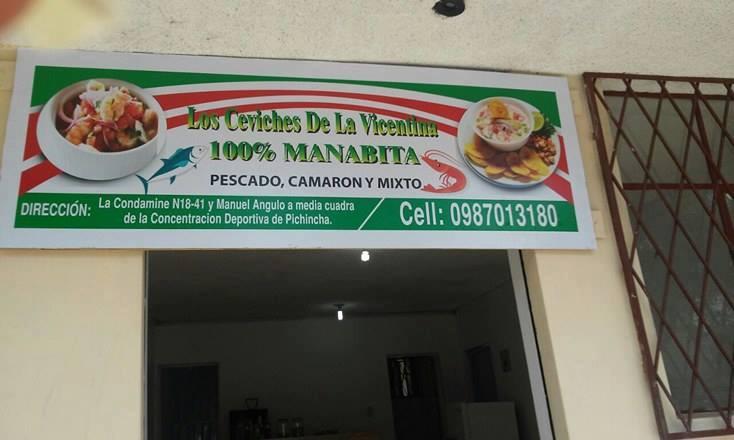 Los ceviches de la Vicentina 100% Manabita