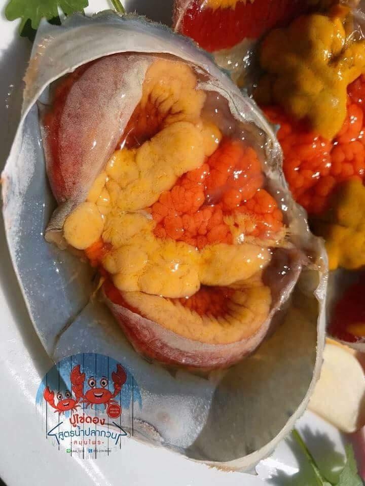 ปูไข่ดองสูตรน้ำปลากวนสมุนไพร