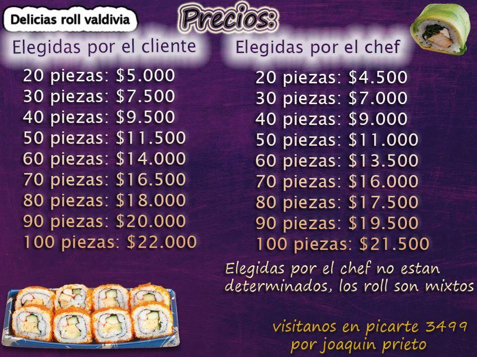 Delicias roll valdivia