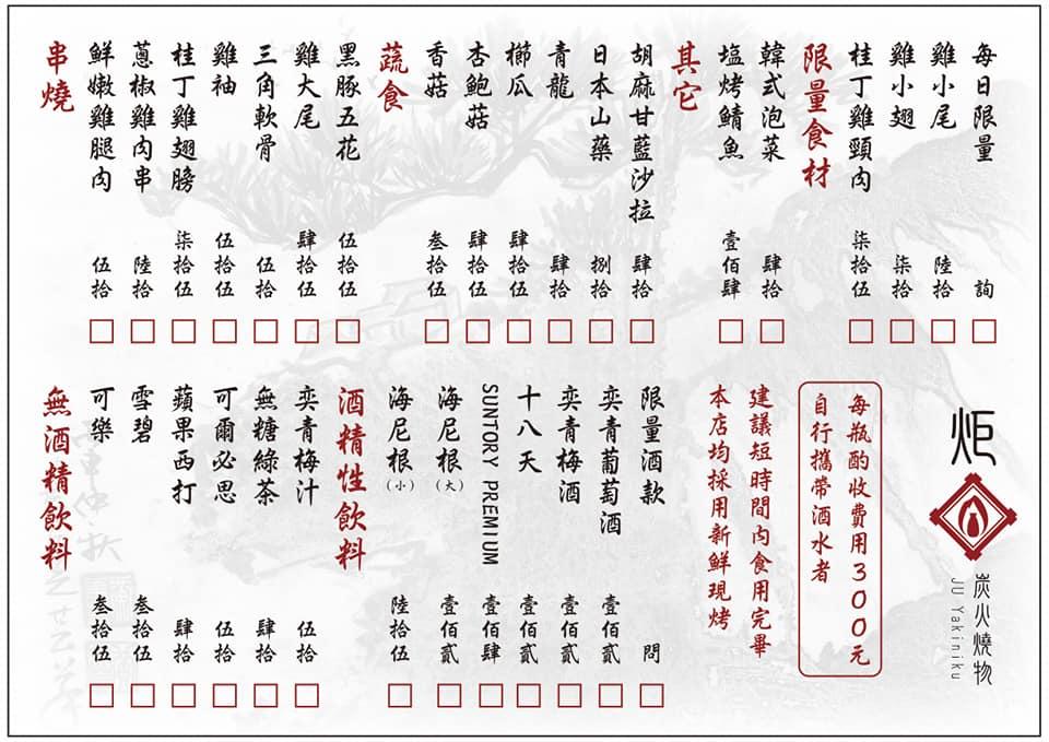 炬炭火燒物