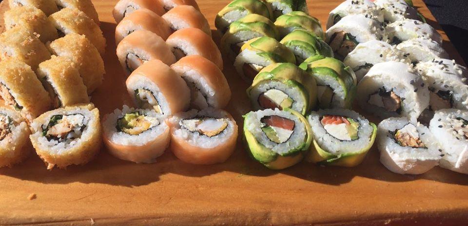 Sunset beach sushi