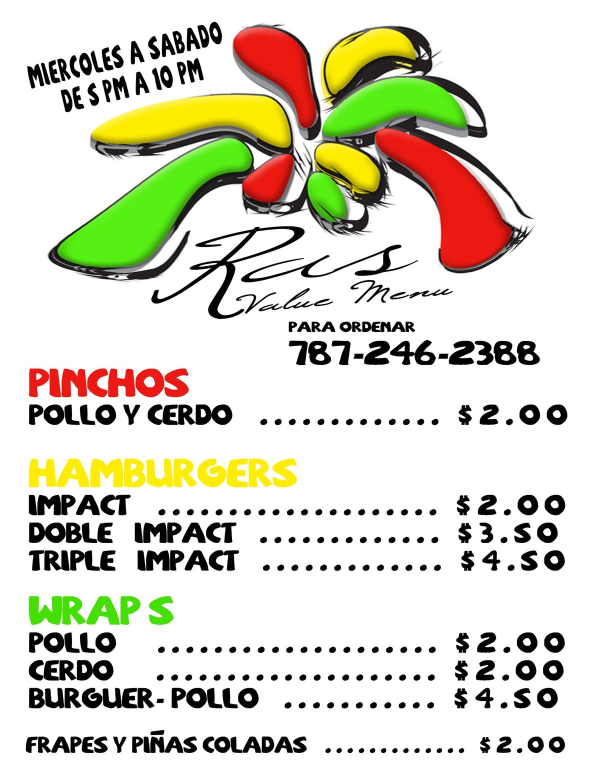 Ras Value Menu