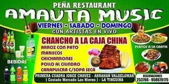 Peña Restaurant AMAUTA MUSIC Ica
