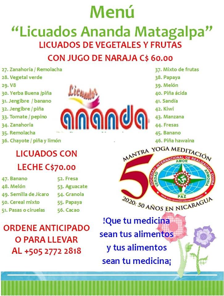 Comedor Vegetariano Licuados Ananda - Matagalpa