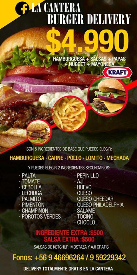 La cantera burger delivery