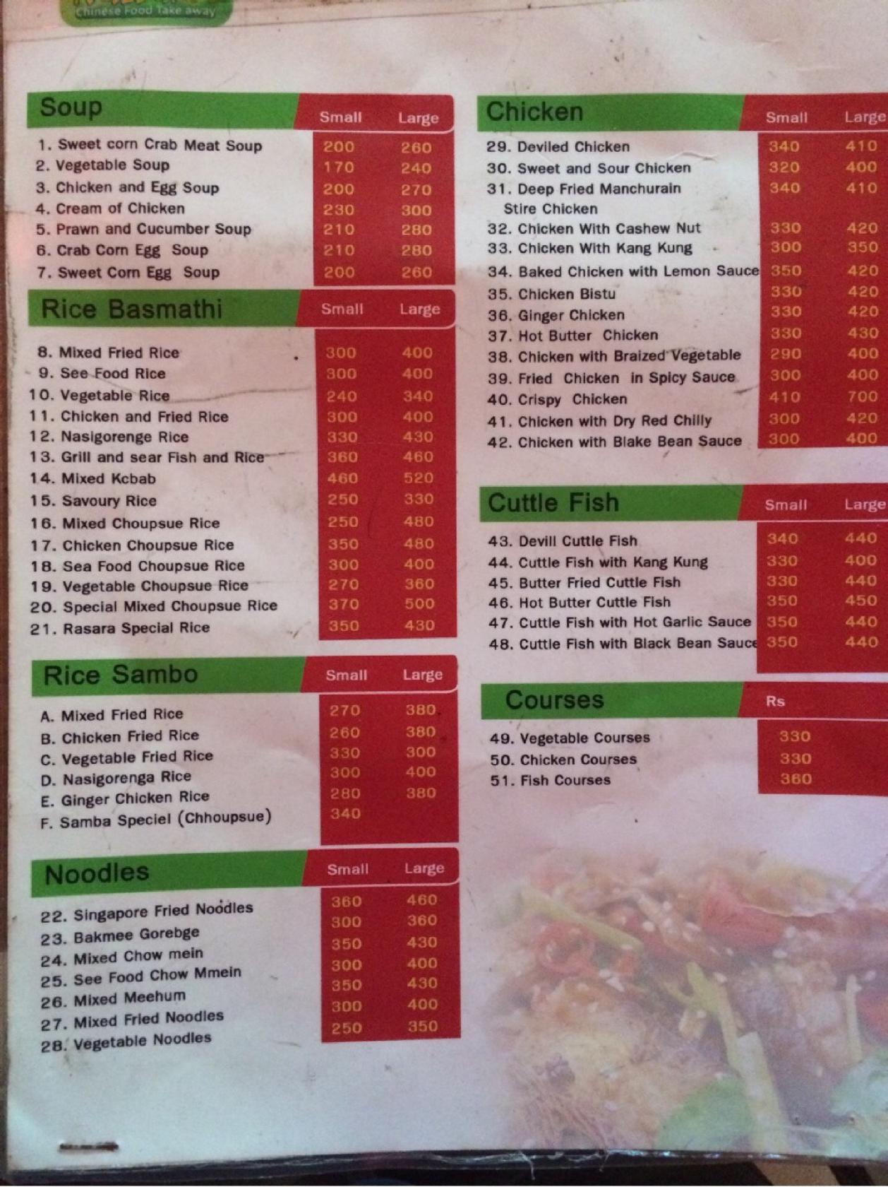RAZARA Chinese Food