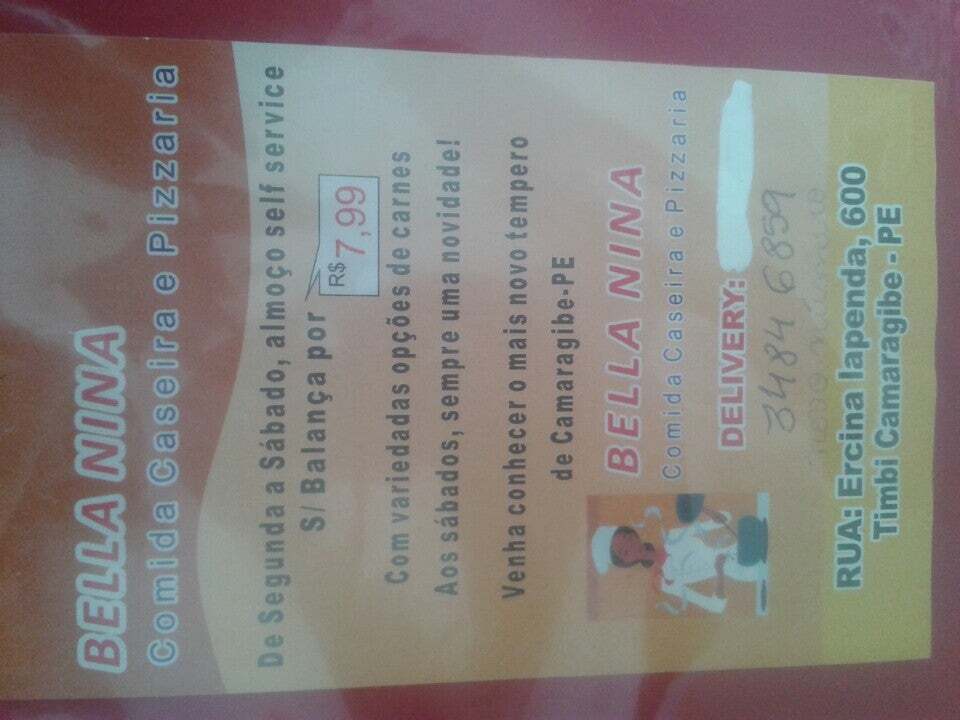 Bella Nina - Comida caseira e Pizzaria