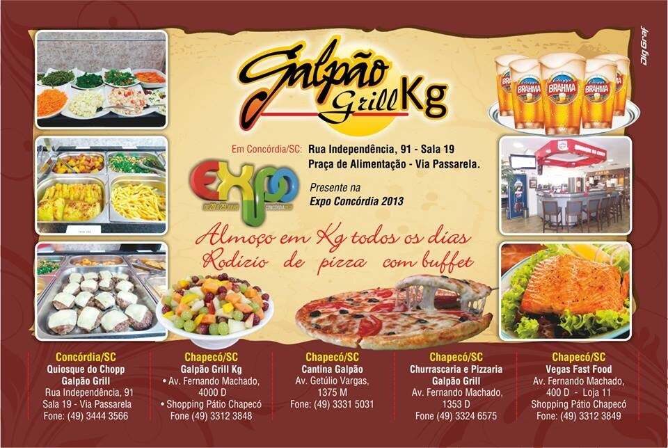Concórdia Sc - Galpão Grill Kg e Quiosque Do Chopp