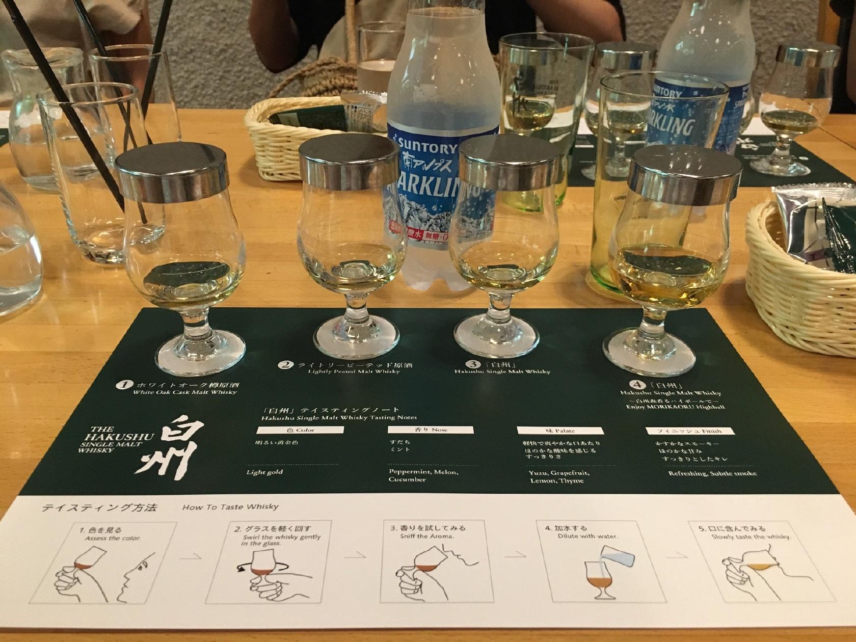 白州蒸留所 ガイドツアー試飲会場