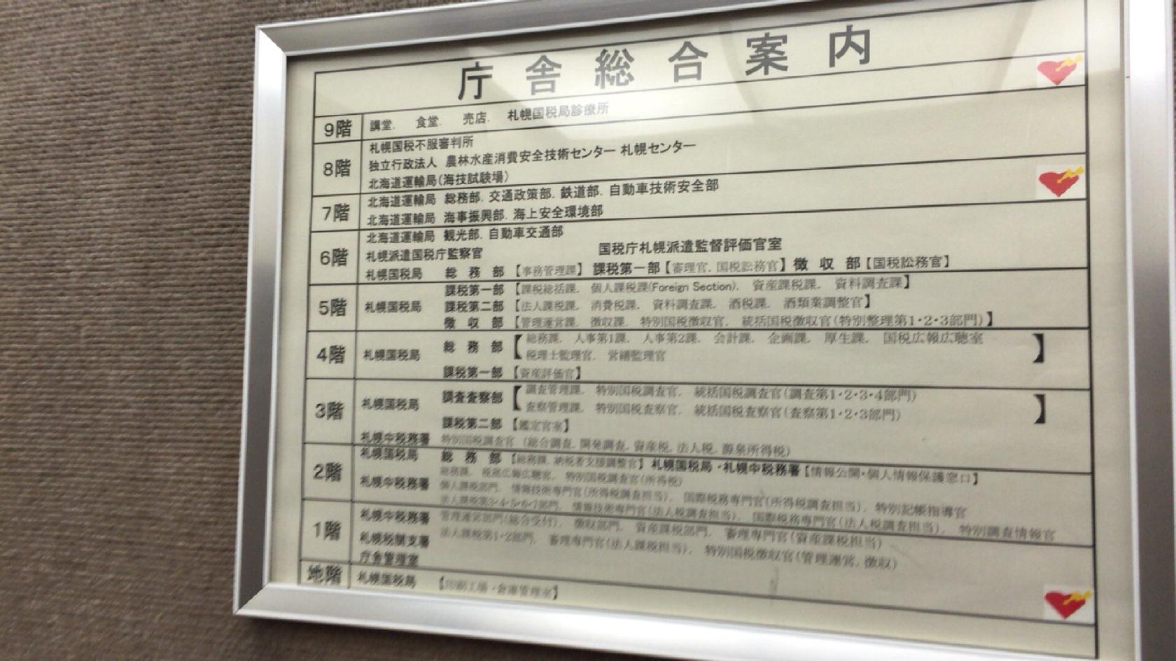 札幌第２合同庁舎９階食堂