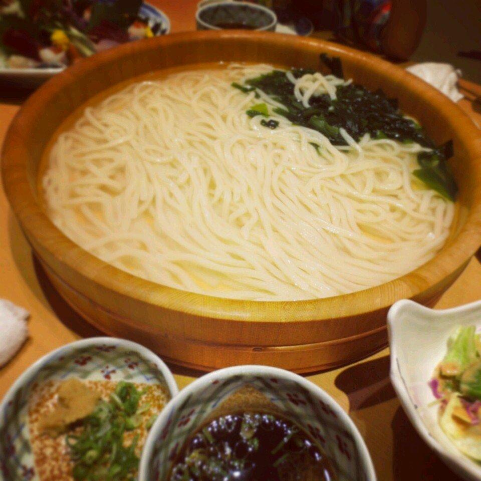 たらいうどん 山のせ