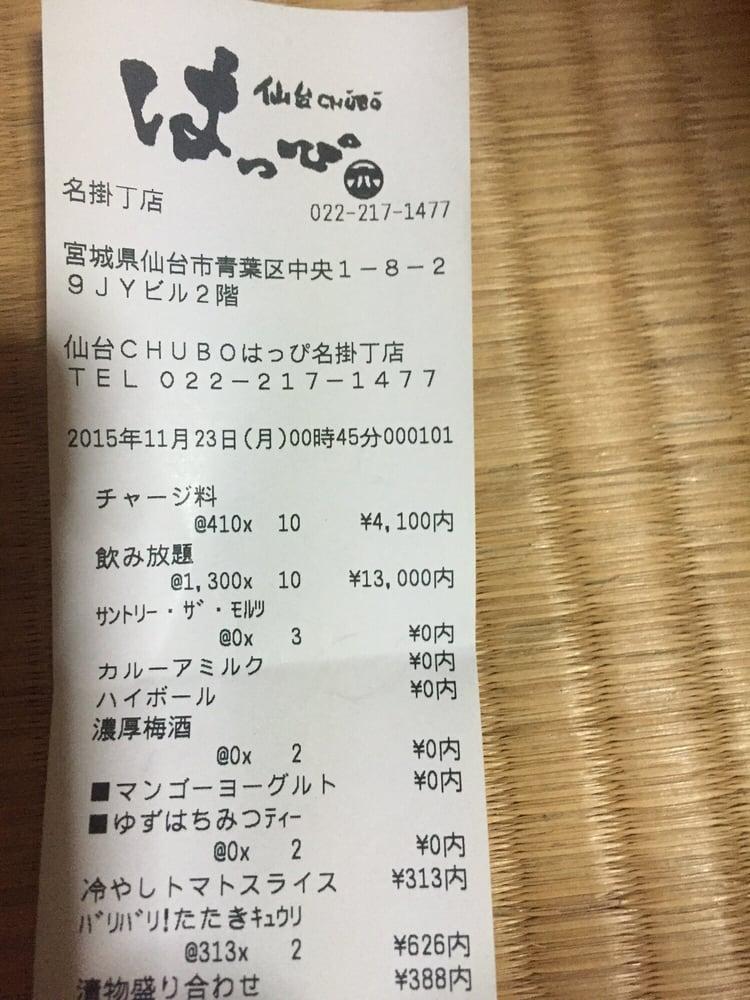 仙台Chuboはっぴ名掛丁店