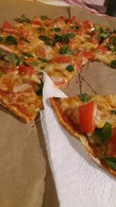 Pizza Chapati Assada na Pedra